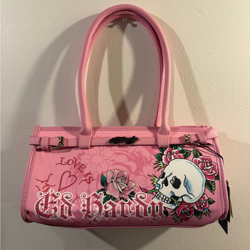 Ed Hardy Pink Tote crossbody bag Spring 2026 NWT